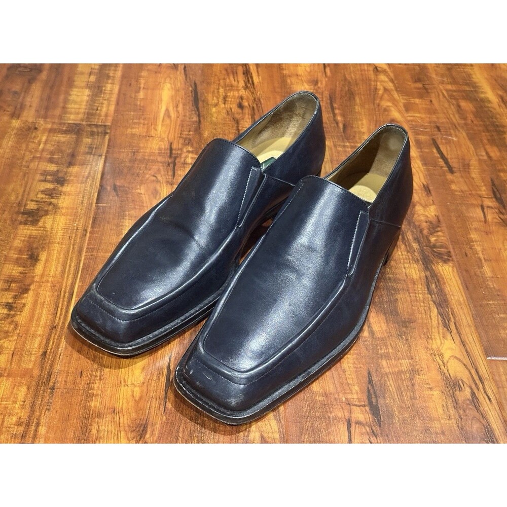 Avventura Handmade Black Leather Made in Spain Slip-On Loafers Shoes Men’s 9.5